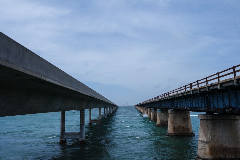 Links neu, rechts alt: Seven Mile Bridge